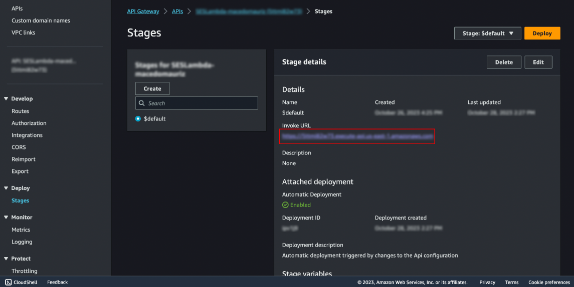 API Gateway Stages